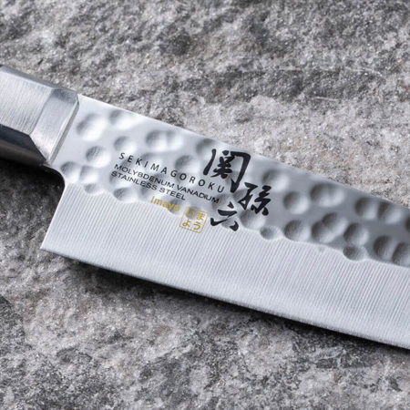 Elegant Hammered Finish The tsuchime pattern reduces drag and prevents food from sticking to the blade, offering smoother, more efficient cutting. Available at j-okini.com in Malta
