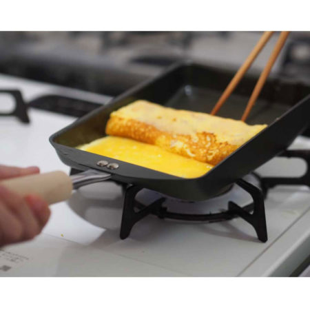 Lightweight iron tamagoyaki pan made in Japan. Available at j-okini.com in Malta