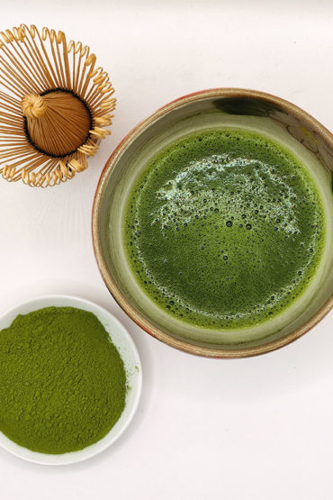 Whisked Matcha using premium grade Uji Matcha