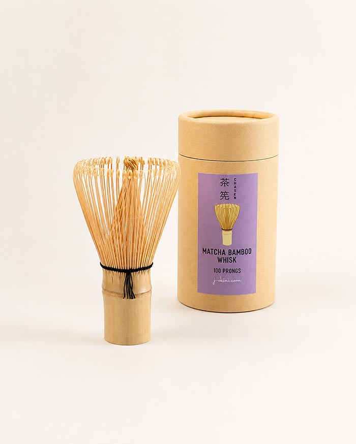 Handmade Matcha whisk made of Bamboo with a craft tube packaging - 100 prongs Buy at j-okini.com in Malta