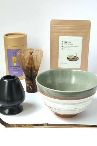 Japanese Matcha Tea Set – Mino Ware Bowl with Uji Matcha