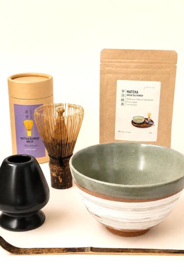 Japanese Matcha Tea Set – Mino Ware Bowl with Uji Matcha Japanese Matcha Tea Set – Mino Ware Bowl with Uji Matcha