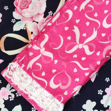 Vintage Girls’ Yukata & Obi Set (120cm)