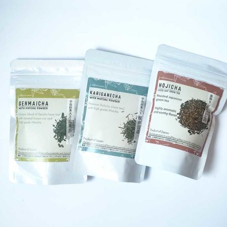Japanese Loose Leaf Tea Bundle | Genmaicha, Hojicha & Kariganecha (50g x 3)