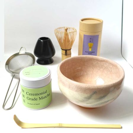 Ceremonial Grade Japanese Matcha Tea Set – Kiyomizu Ware Bowl & Miyabi Matcha