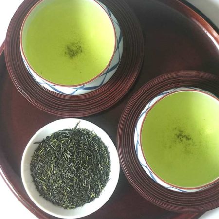 Uji Sencha loose leaf green tea from Kyoto, Japan, packed in a 100g pouch for hot or cold brewing. Available at j-okini.com in malta