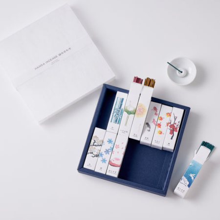 Japanese Incense Gift Set – 10 Kyoto Fragrances with Incense Plate & Holder | Made in Japan