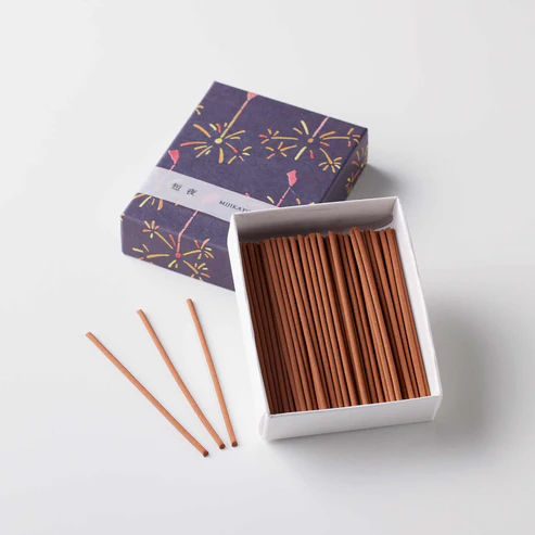 Japanese Incense Sticks Mijikayo from Kyoto in Hanga sparkler gift box with musk, rose and honey fragrance – Made in Japan Available ion j-okini.com in Malta