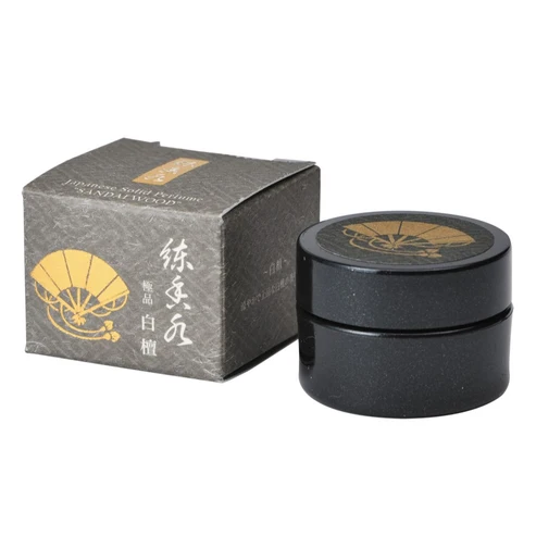 Japanese Solid Perfume Sandalwood (Byakudan) made in Japan with beeswax and jojoba oil – moisturising solid fragrance balm