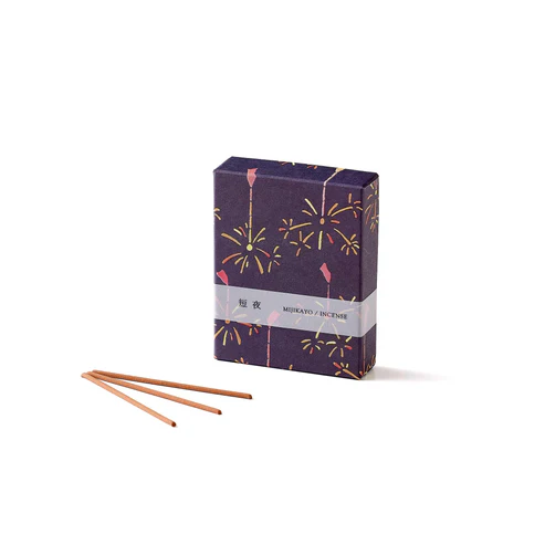 Japanese Incense Sticks Mijikayo from Kyoto in Hanga sparkler gift box with musk, rose and honey fragrance – Made in Japan