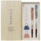Japanese chopsticks gift set with two Sakura chopstick pairs and porcelain Mount Fuji rests. Dishwasher safe, gift-boxed and made in Japan. | j-okini Malta