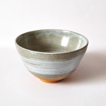 Hai Kohiki Mino ware Matcha bowl in grey and white with hand-brushed glaze, made in Japan Malta (Europe)