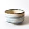 Harugasumi Japanese Mino ware matcha bowl with soft blue-grey glaze on white porcelain, made in Japan | j-okini Malta