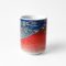 Japanese Mino Ware Yunomi featuring Hokusai’s famous Red Fuji. 270ml porcelain teacup with a textured wraparound ukiyo-e design, made in Japan.