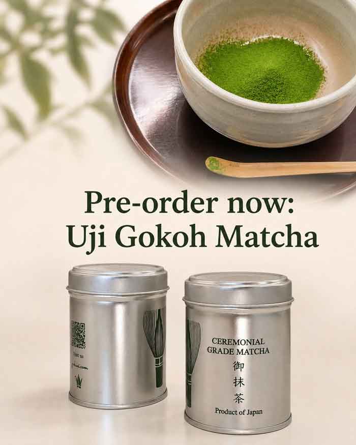 Ceremonial grade uji gokoh matcha available at j-okini.com in Malta