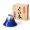 Blue Mount Fuji porcelain sake cup with cherry blossom details inside, presented with a paulownia wooden gift box.. Available at j-okini Malta