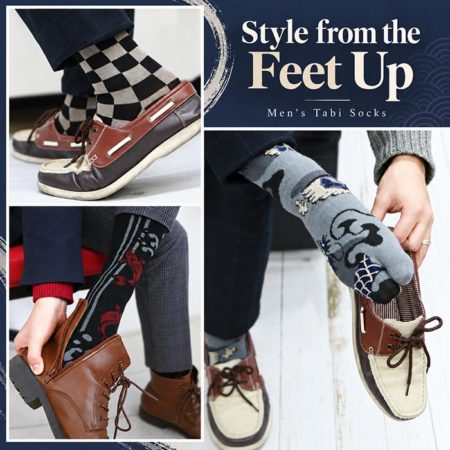 Men's tabi socks available at j-okini.com in Malta